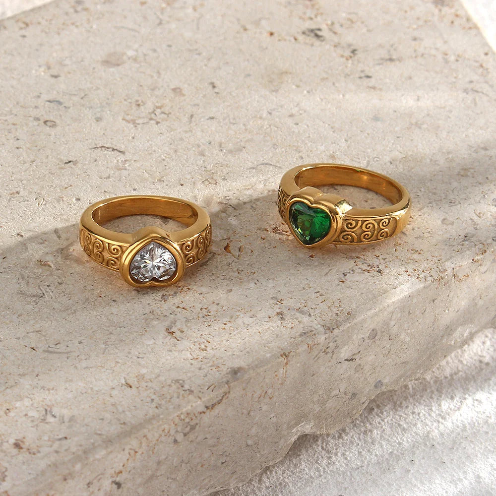 Zirkonia-Herz-Ring