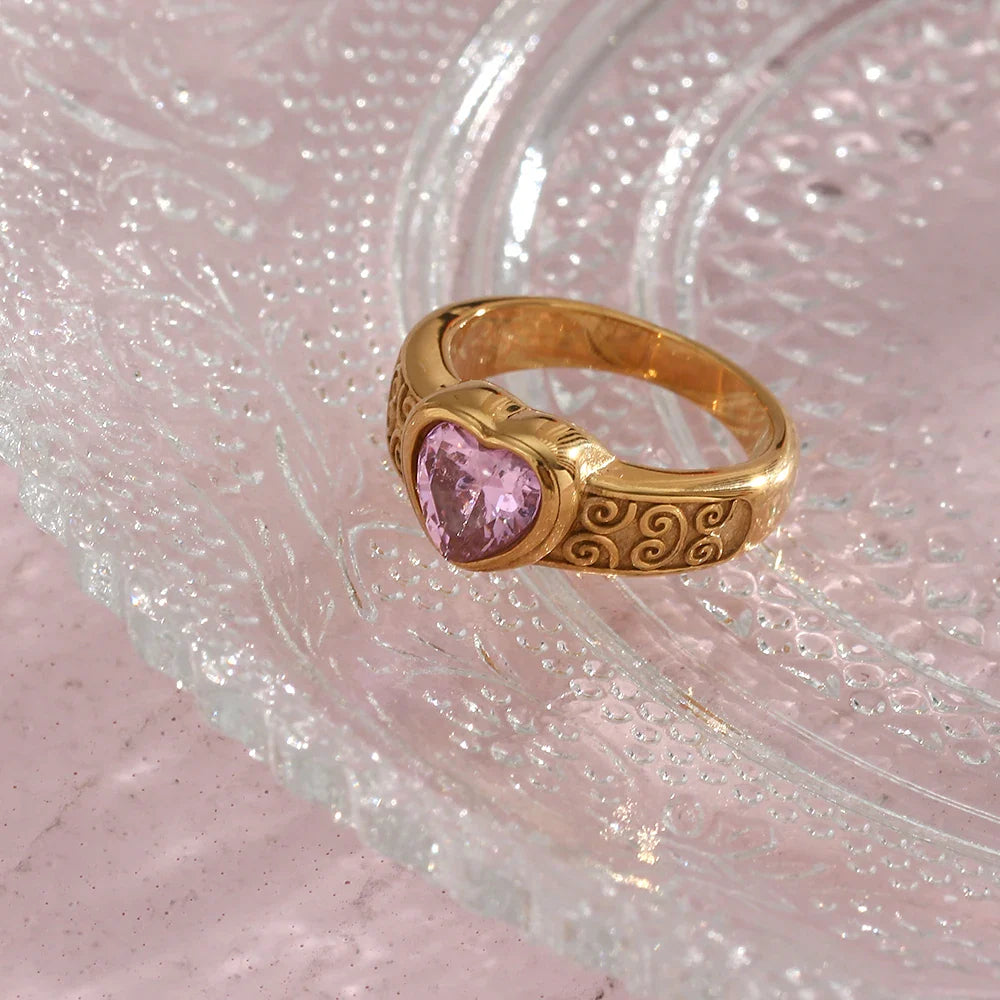 Zirkonia-Herz-Ring