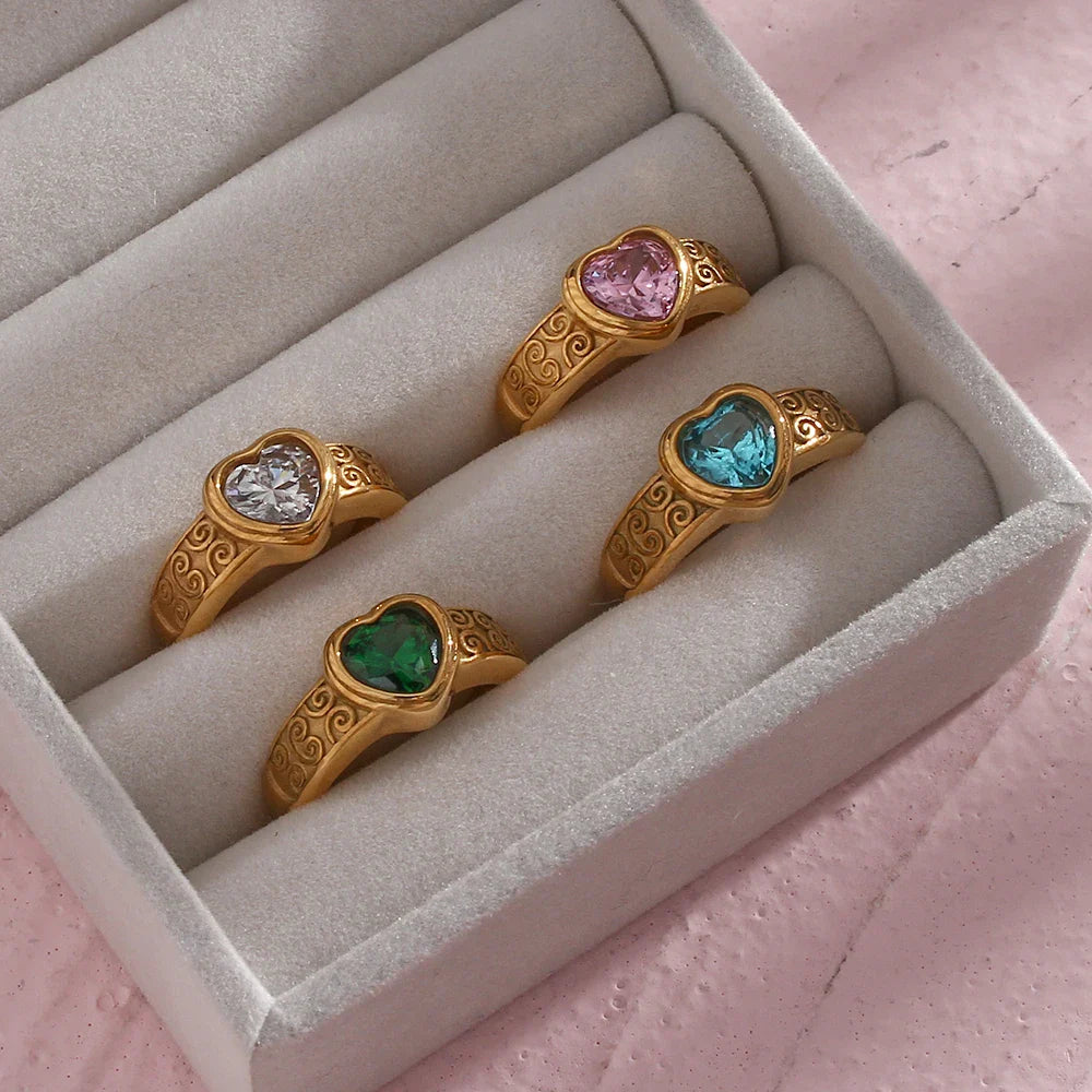 Zirkonia-Herz-Ring