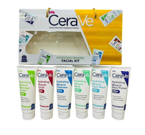 CeraVe Hydrating Mineral Facial Kit (6-Step Complete Routine)