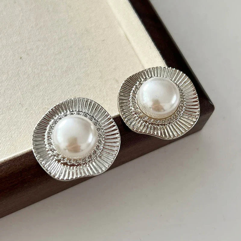 Brincos Barrocos de Pérolas Imitadas Banhados a Ouro