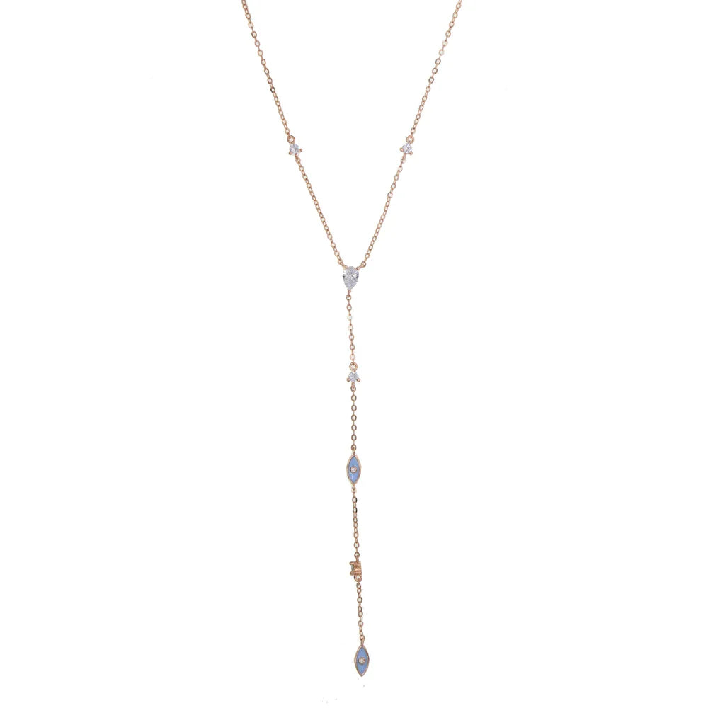 Colar Elegante de Olho Grego com Zircônia Cúbica