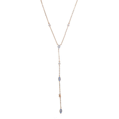 Colar Elegante de Olho Grego com Zircônia Cúbica