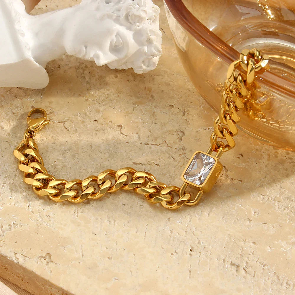 Kubanisches Armband und Kette