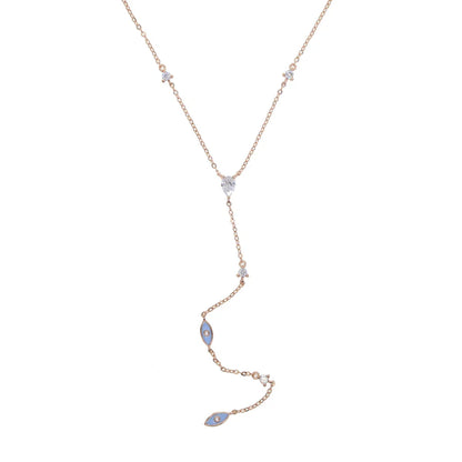 Colar Elegante de Olho Grego com Zircônia Cúbica