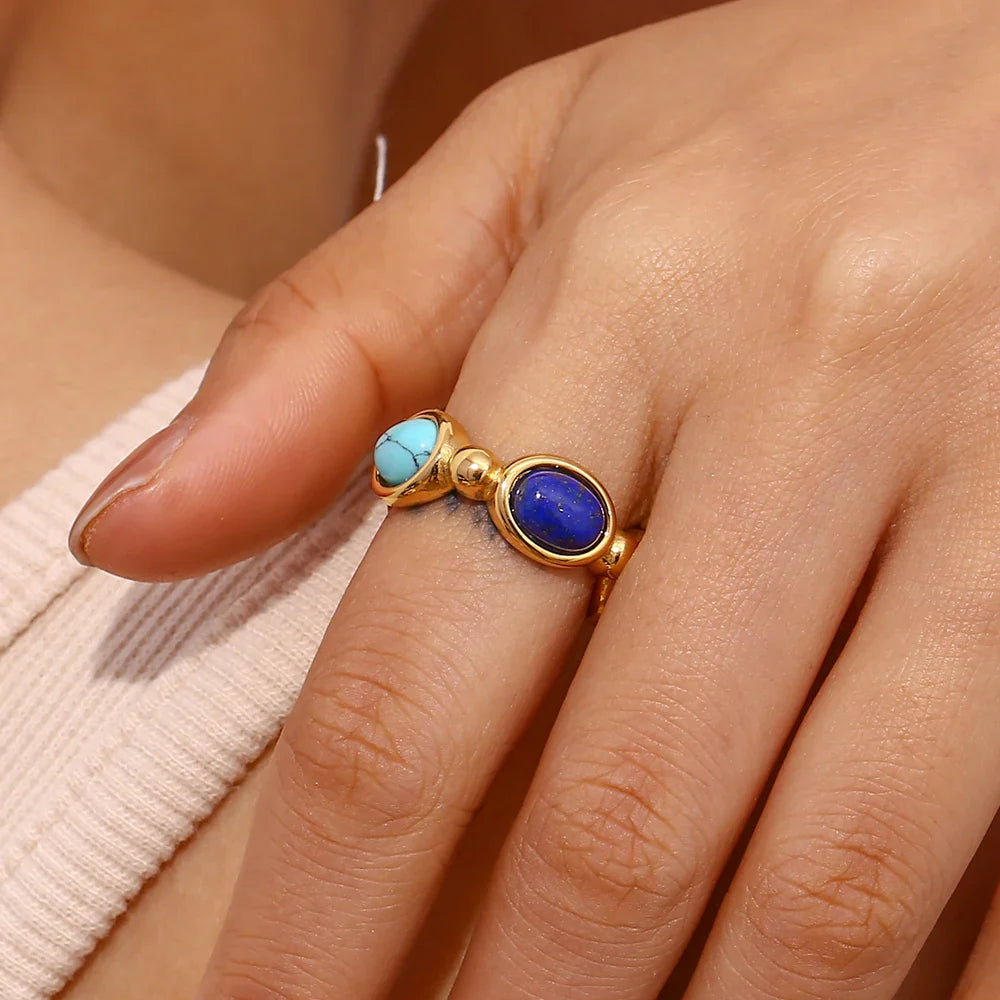 Ring mit Natursteinen