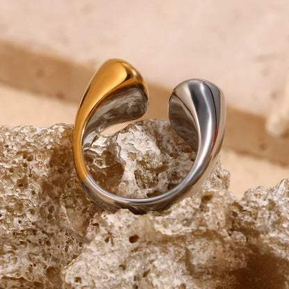 Minimalistischer Ring, vergoldet