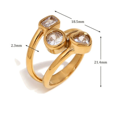 Geometrischer Zirkonia-Ring