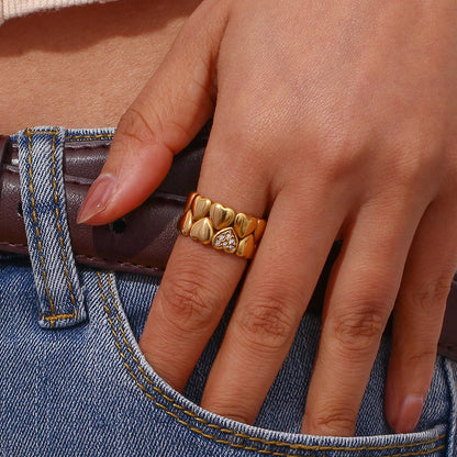 Herzring mit Zirkonia