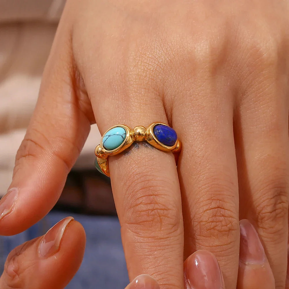 Ring mit Natursteinen