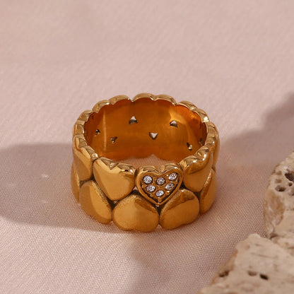 Herzring mit Zirkonia