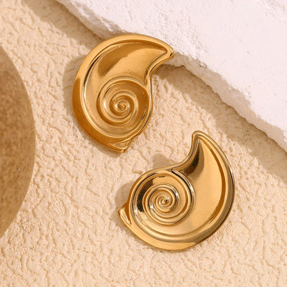 Brincos Espiral Dourada