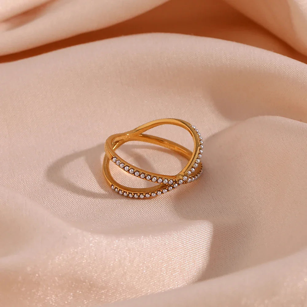 Eleganter Perlenring