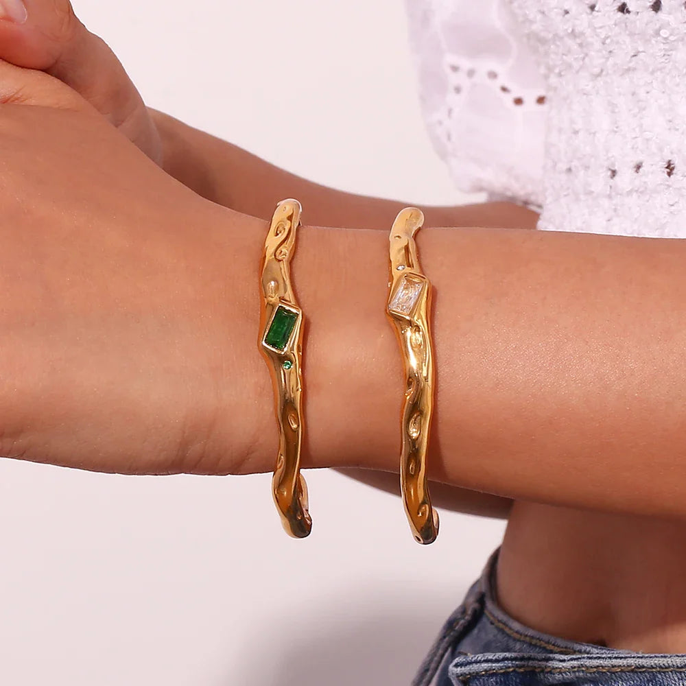 Armband mit grünem Zirkonia
