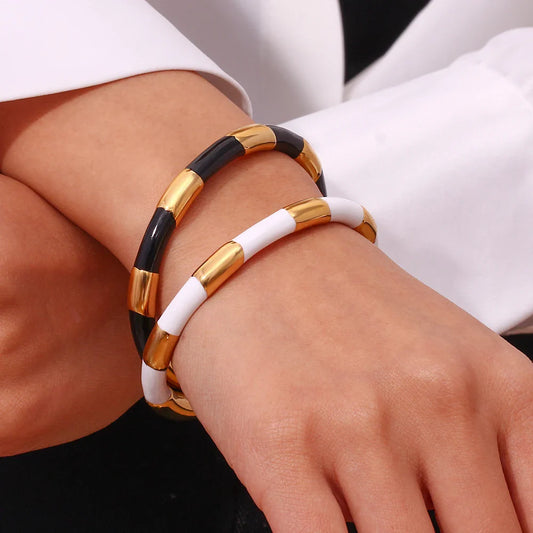 Elegante Emaille-Armbänder