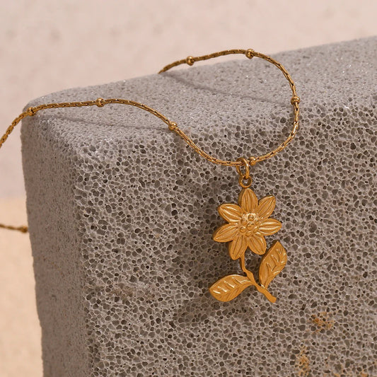 Colar Pingente Flor