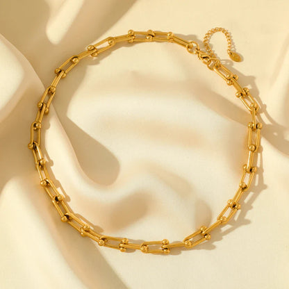 Colar e Pulseira de Aço Inoxidável com Zircão - EILIECK