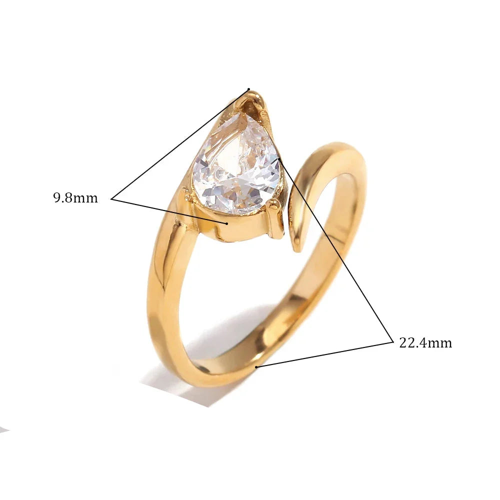 Flügelring mit Zirkonia