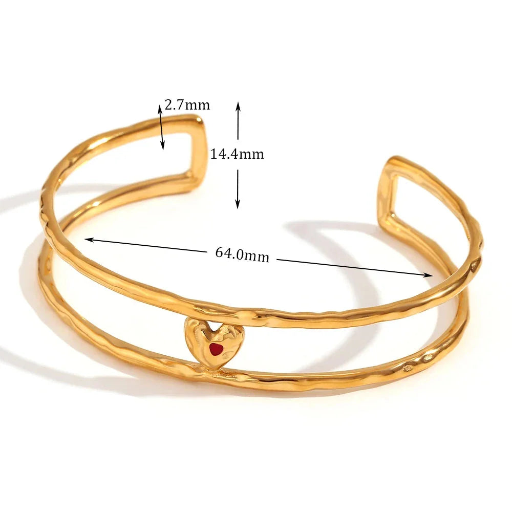 Armband mit emailliertem Herz