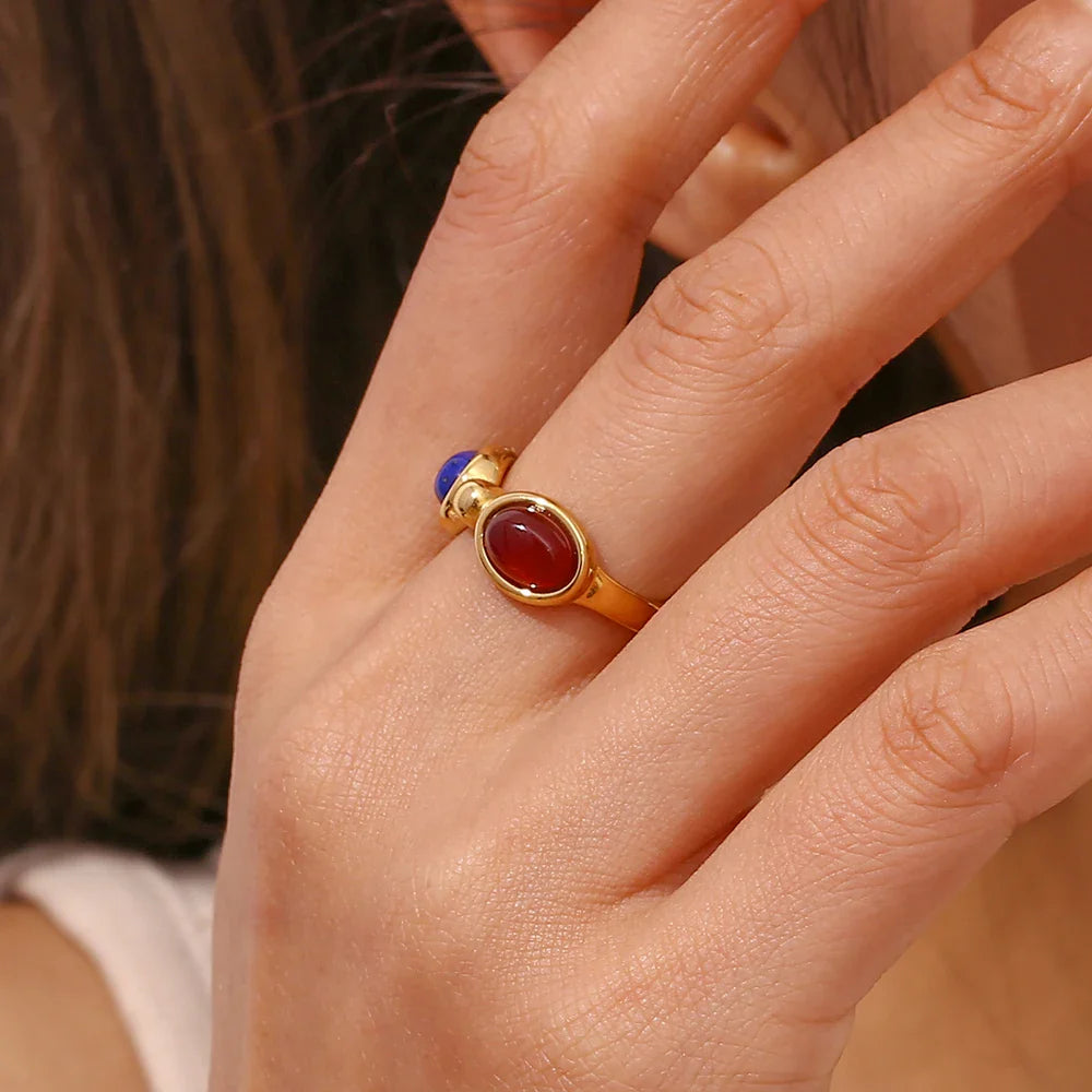 Ring mit Natursteinen
