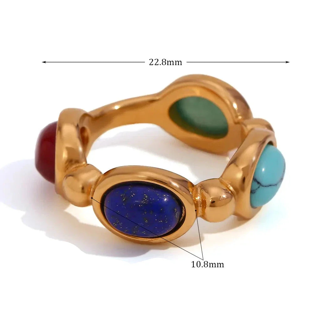 Ring mit Natursteinen