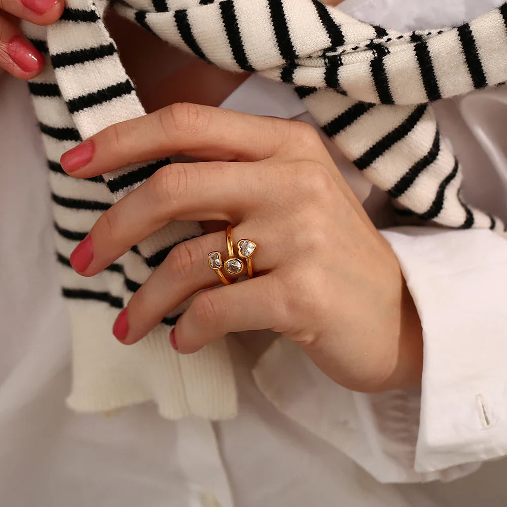 Geometrischer Zirkonia-Ring