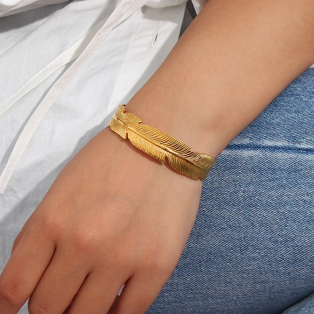 Armband Blatt Gold