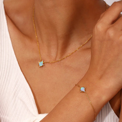 Wassertropfen-Schmuckset