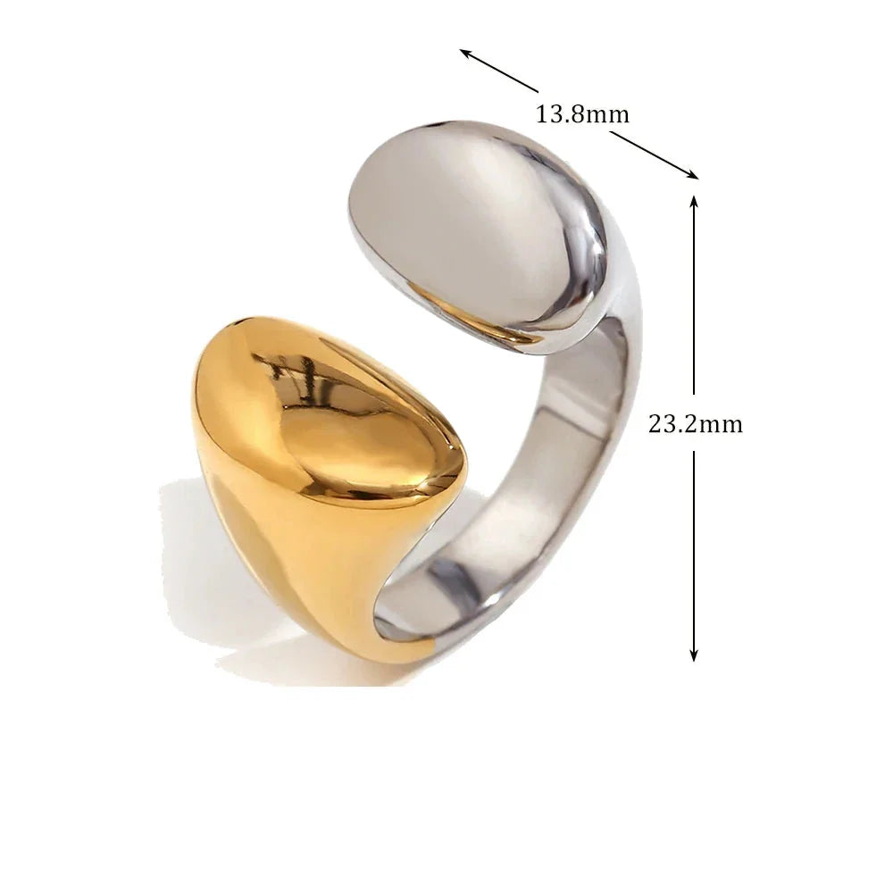 Minimalistischer Ring, vergoldet
