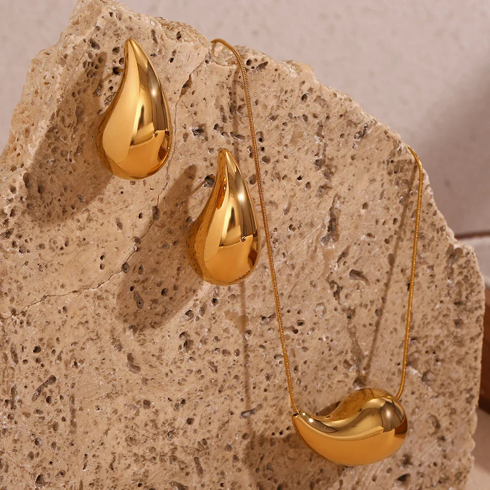 Schmuckset Eleganz Wassertropfen