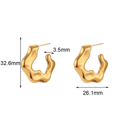 Brincos Orgânico Dourado